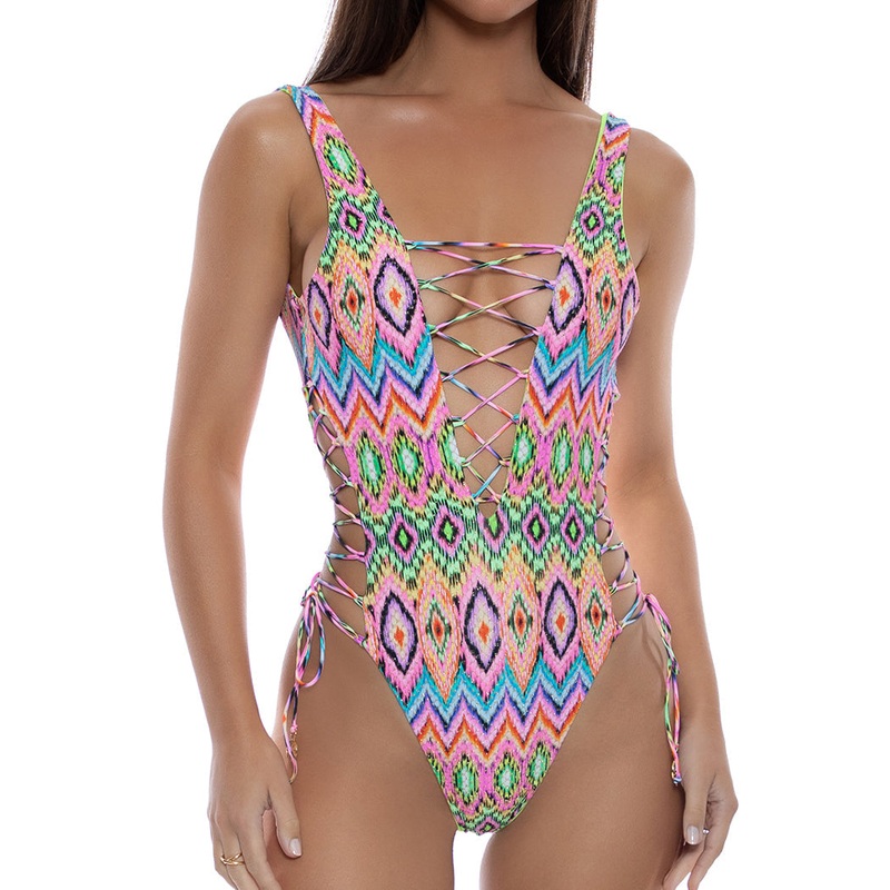 MIAMI SORBET – Interlaced Open Side One Piece