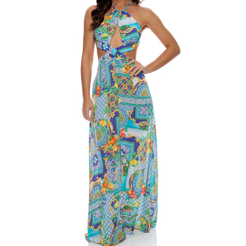 AMALFI – Halter Cut Out Dress