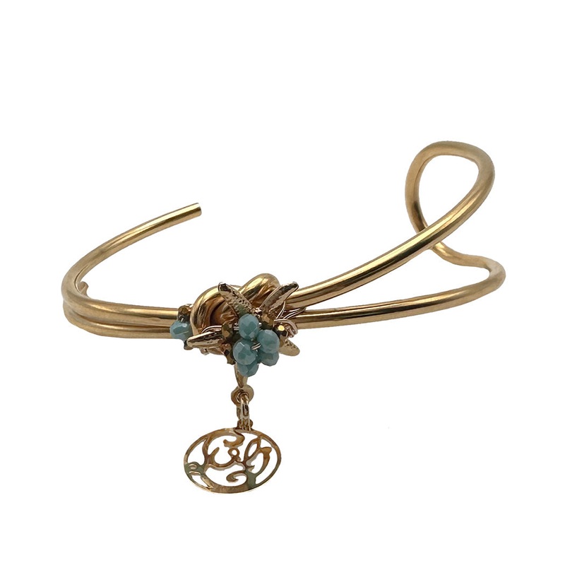JEWELRY – Aqua And Gold Bracelet