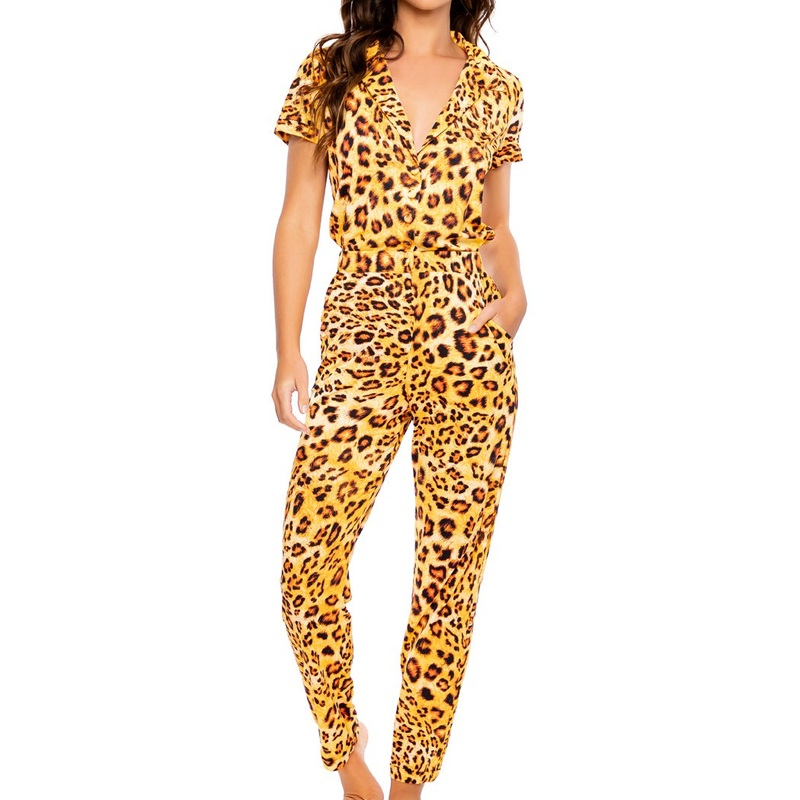 LULI WILD – Notch Collar Button Up Jumpsuit