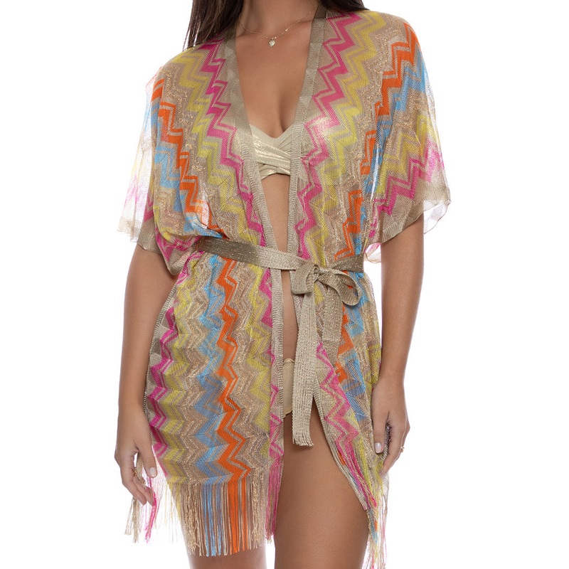 MIAMI ERA – Open Front Tie Short Poncho
