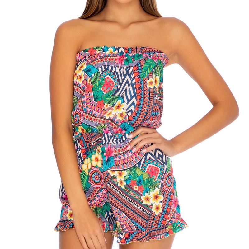 LULI TRIBE – Strapless Ruffle Romper