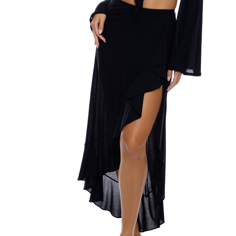 COSITA BUENA – Ruffle High Lo Slit Skirt-CLS