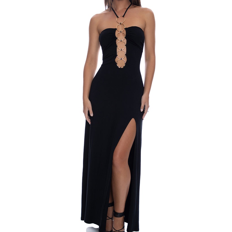 INNER CIRCLE – Halter Ring Long Dress