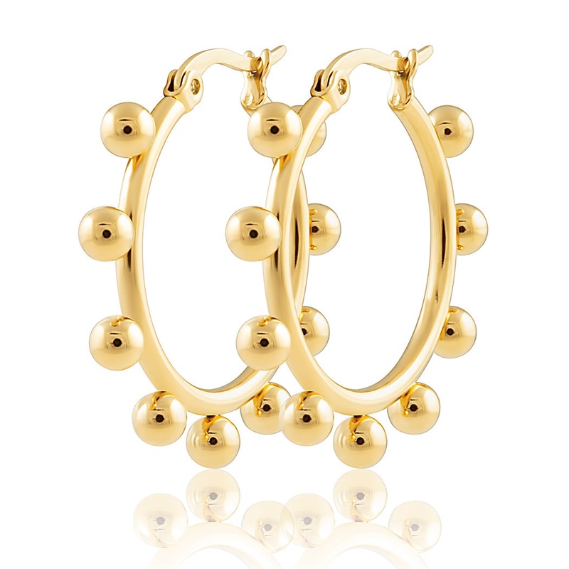 JEWELRY – Erin Studded Hoops – Small