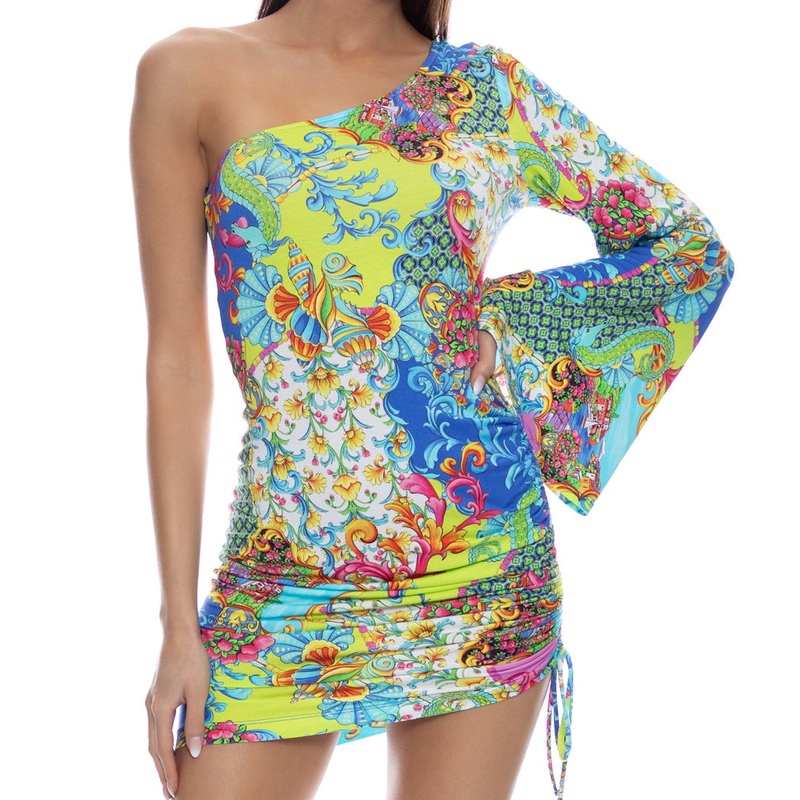 LA COSTA – One Shoulder Sleeve Adjustable Side Dress