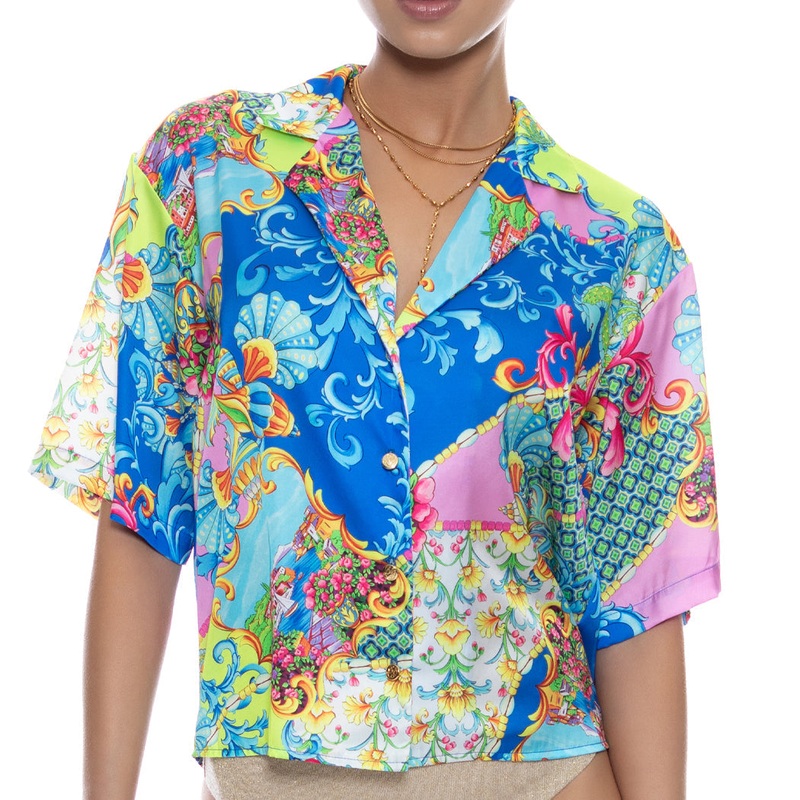 LA COSTA – Short Sleeve Collared Blouse
