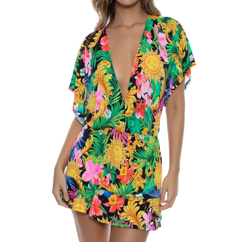 LOVE BY THE SUN – Playera V Neck Ruffle Dress