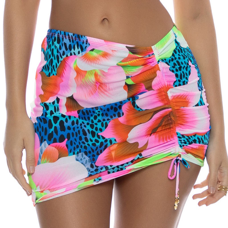 TROPICAL ILLUSIONS – Scrunch Up Mini Skirt