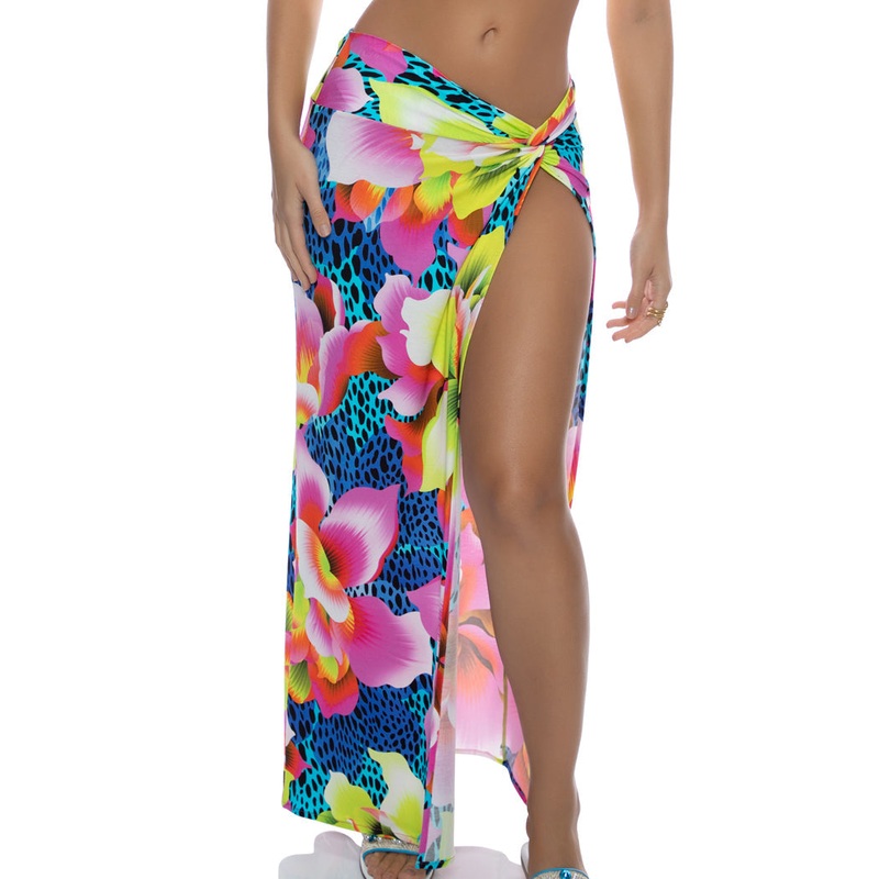 TROPICAL ILLUSIONS – Twist Front Skirt