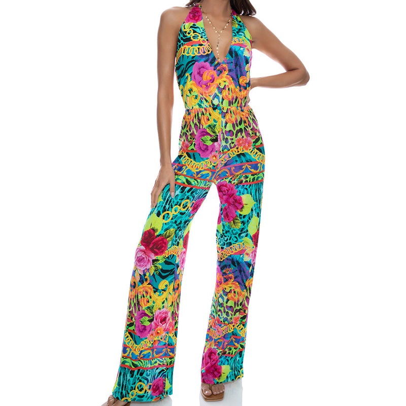 WILD BLOOMS – Halter Jumpsuit