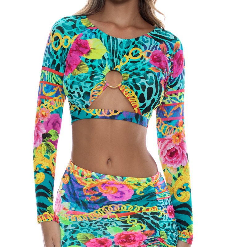 WILD BLOOMS – Peek A Boo Ring Long Sleeve Top