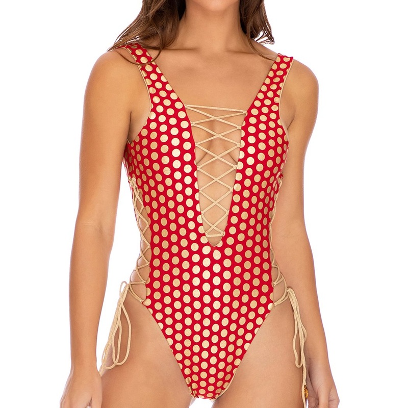 DOTTED DELIGHT – Open Side One Piece Bodysuit