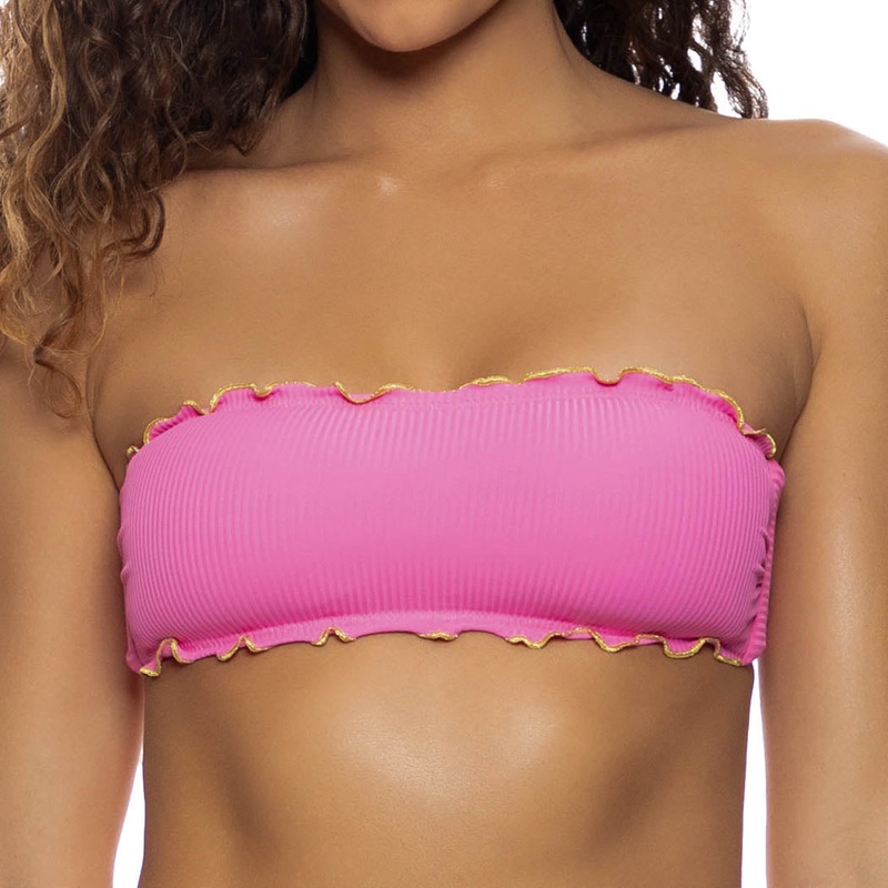LULI ADORE – Wavy Luxe Stitch Free Form Bandeau Top