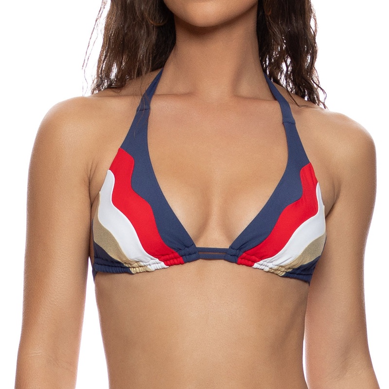 AMERICAN ICON – Waves Triangle Halter Top