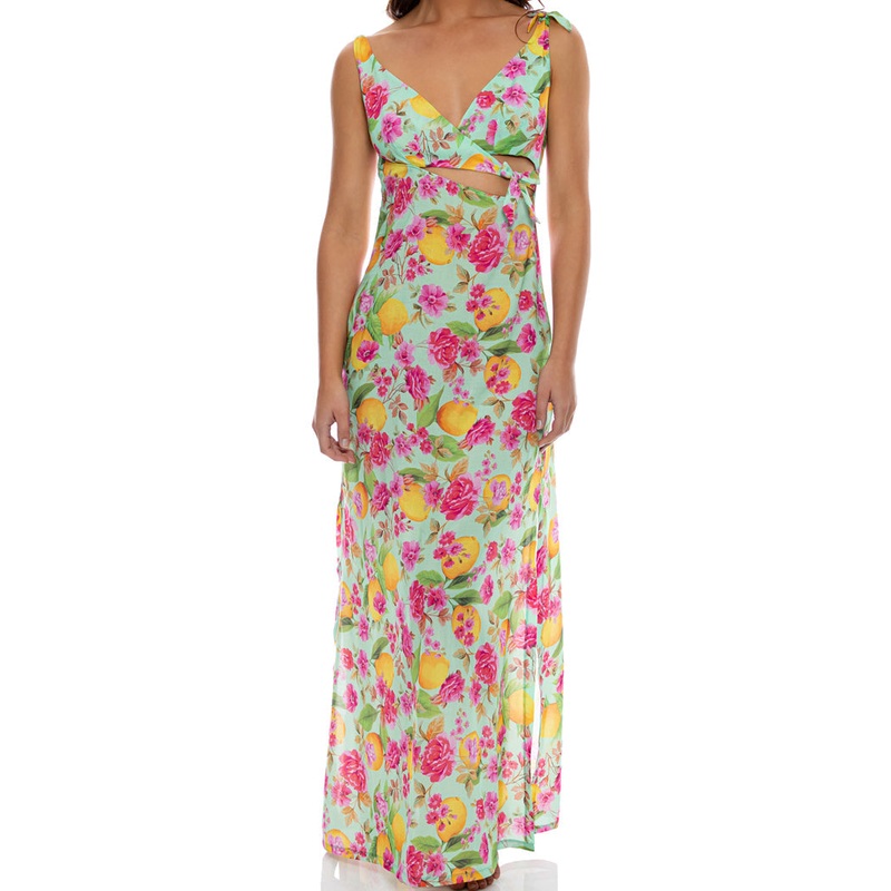 LIMONCELLO – Peek a boo Tie Back Maxi Dress
