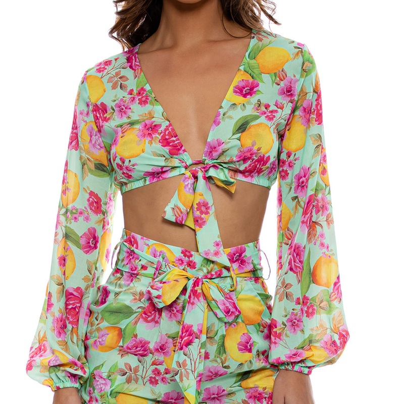 LIMONCELLO – Tie Front Crop Top