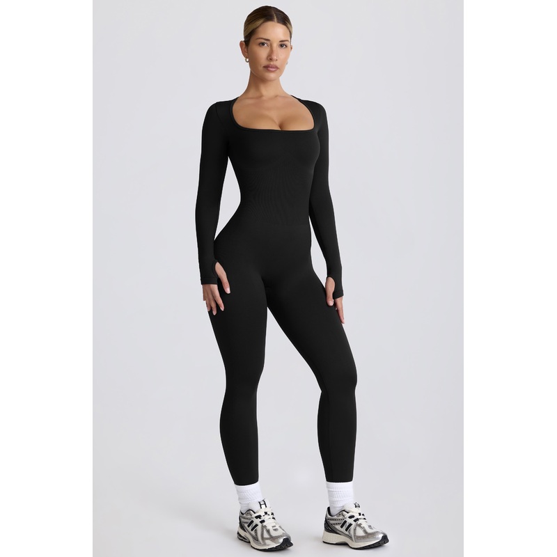 Super Sculpt Seamless Full-Length Jumpsuit in Black