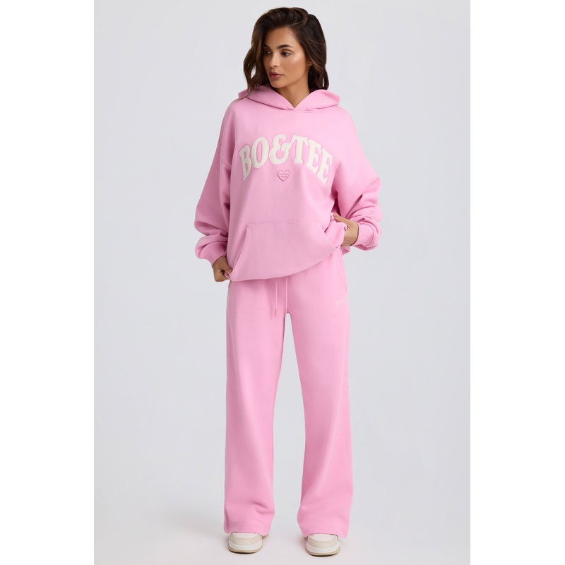 Oversized Hoodie in Baby Pink