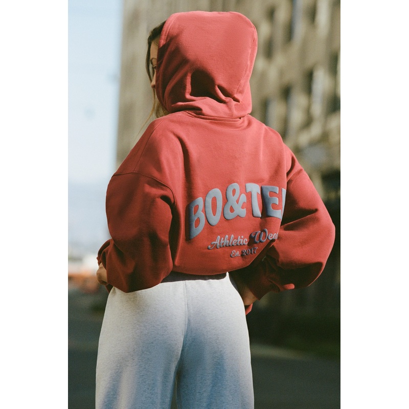 Oversized Hoodie in Burgundy