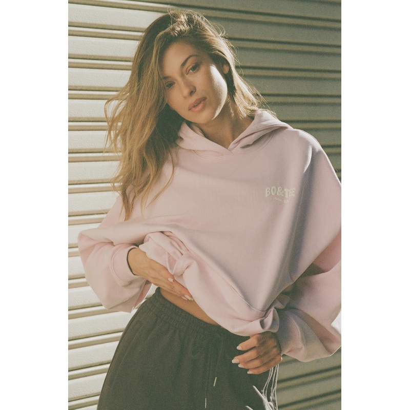 Oversized Hoodie in Soft Pink