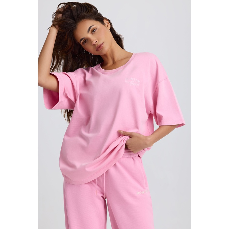 Oversized T-Shirt in Baby Pink