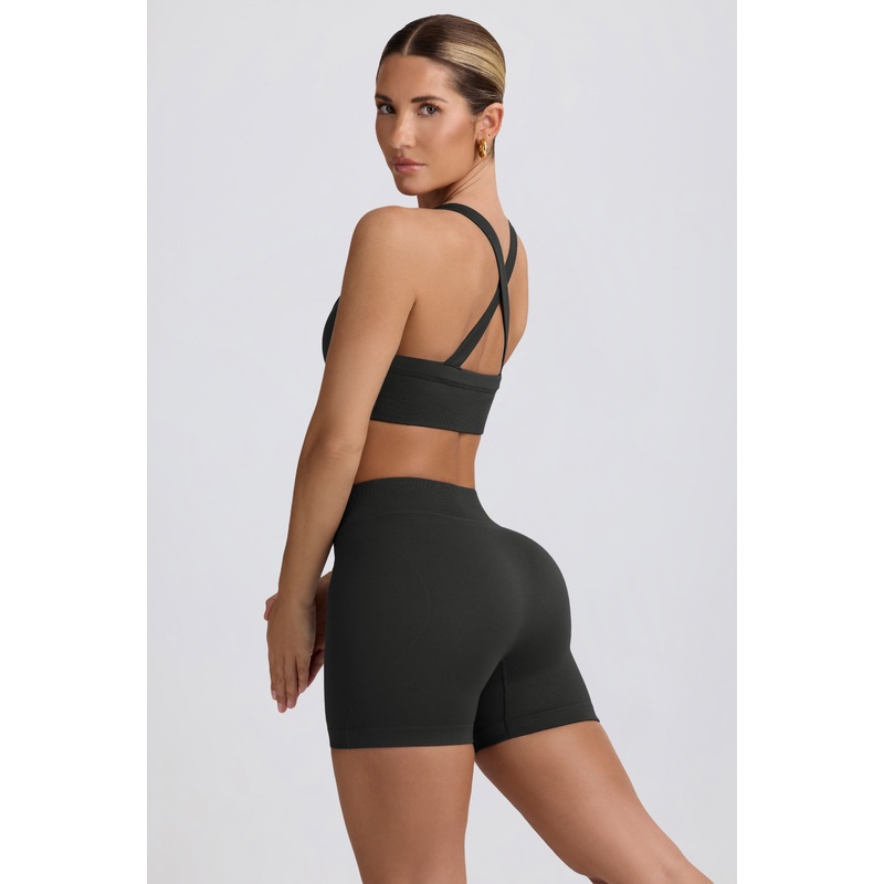 Super Sculpt Seamless Mini Shorts in Ash