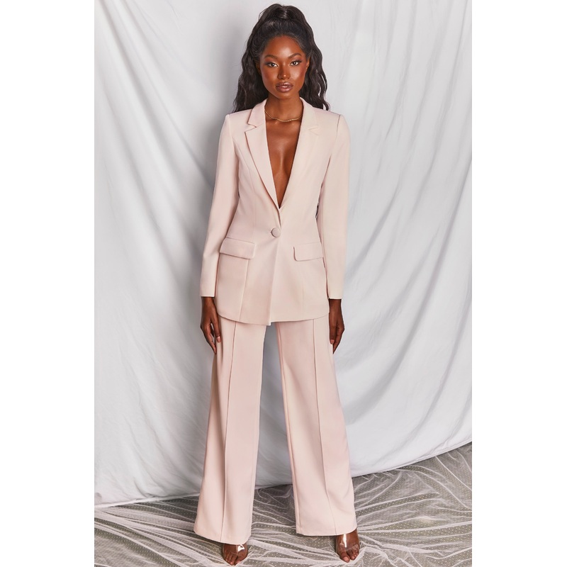 Wide Leg Trousers in Pink