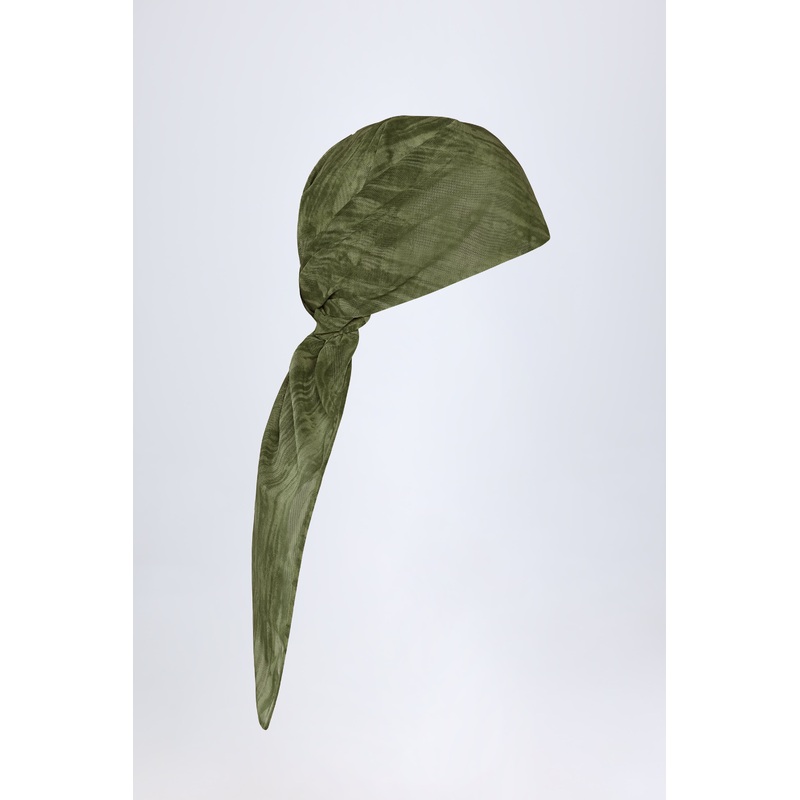 Headscarf in Green Print
