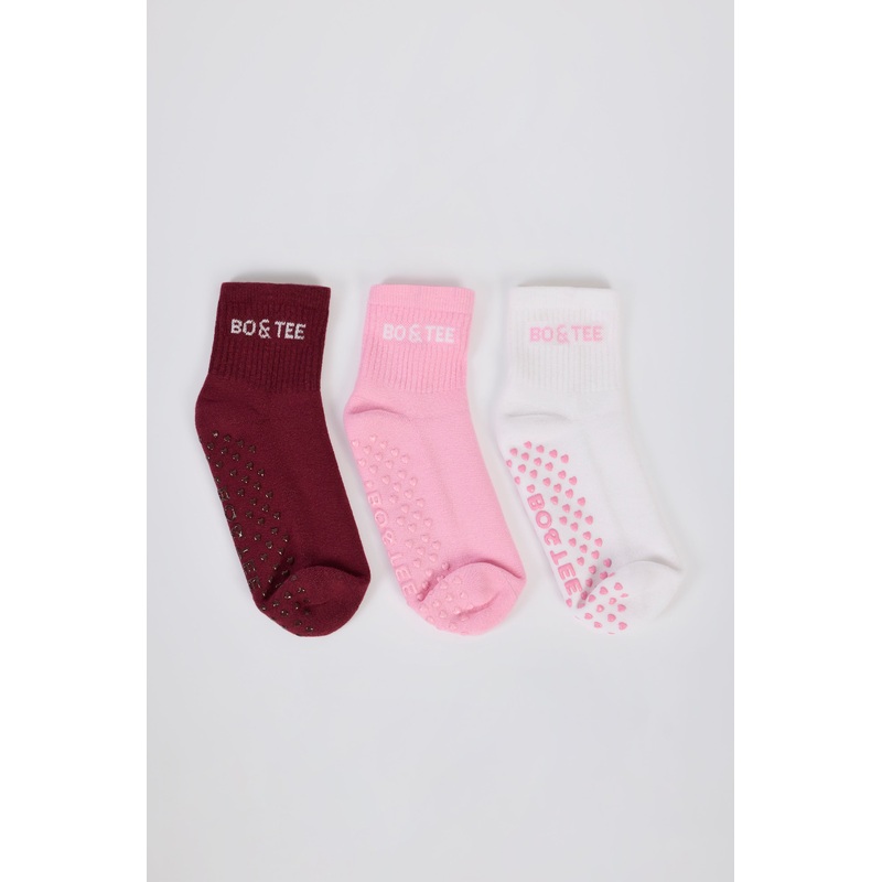 Pilates Sock Bundle in Multi Pink