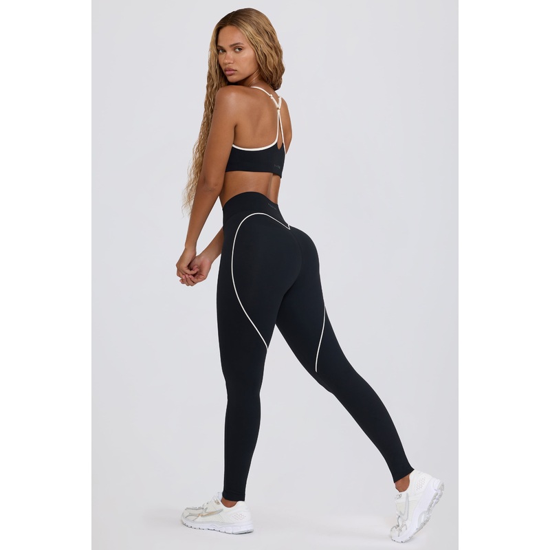 Soft Active Mid-Rise Leggings in Black