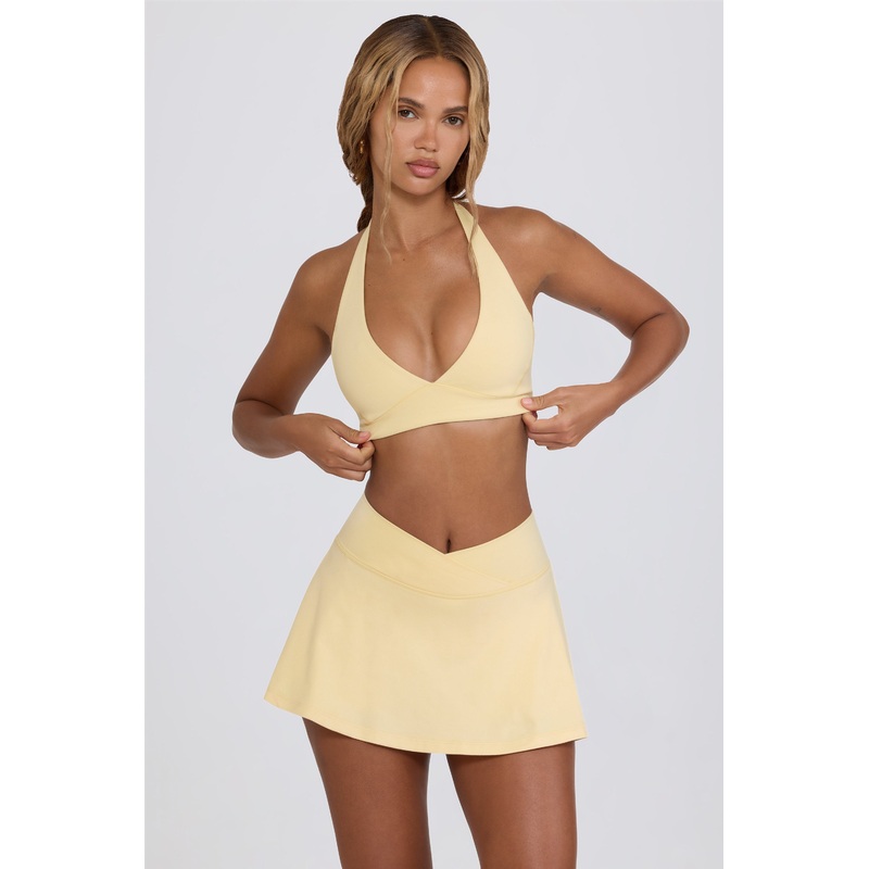 Crossover Mini Skort in Lemon Marl