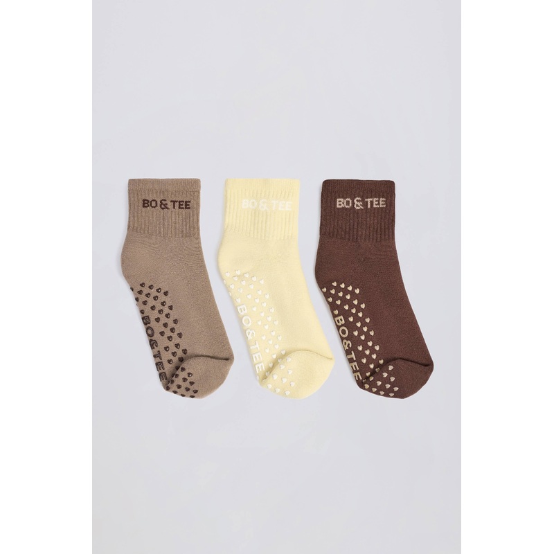 Pilates Sock Bundle in Multi Mocha
