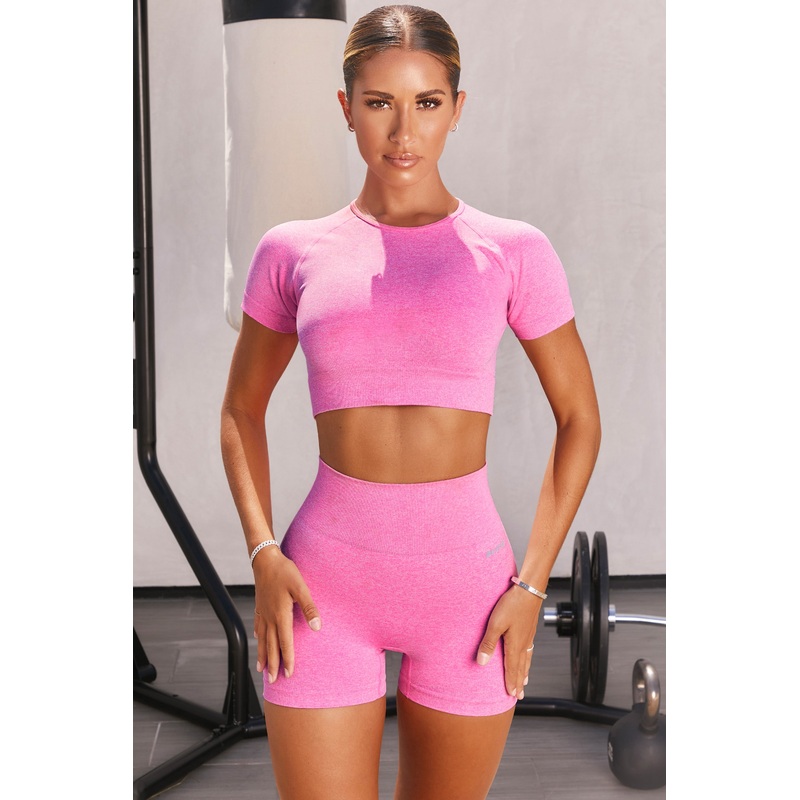 Determined Seamless Crop Top in Pink