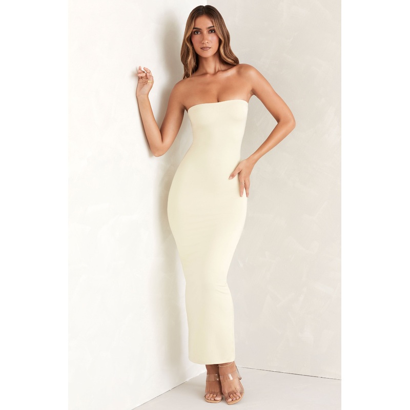 Bandeau Maxi Dress in Ivory