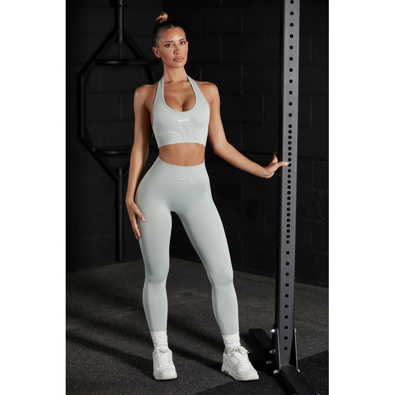 Petite High Waist Seamless Leggings in Grey