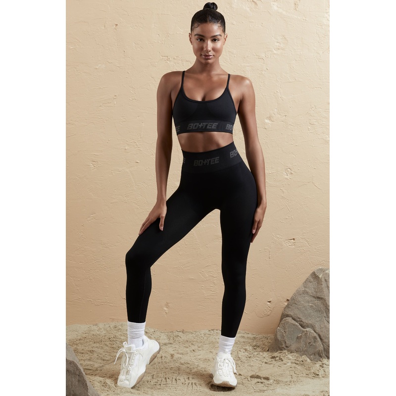 Seamless High Waist Leggings in Black