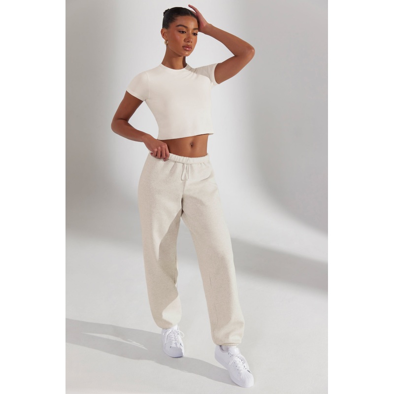 Oversized Joggers in Heather Oat