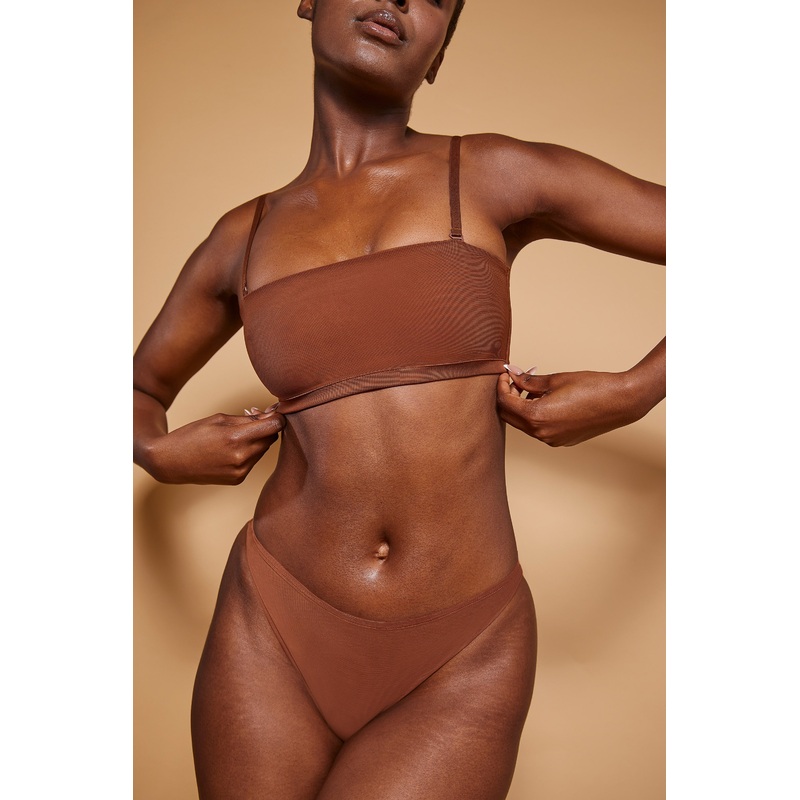 Soft Mesh Brief in Chestnut