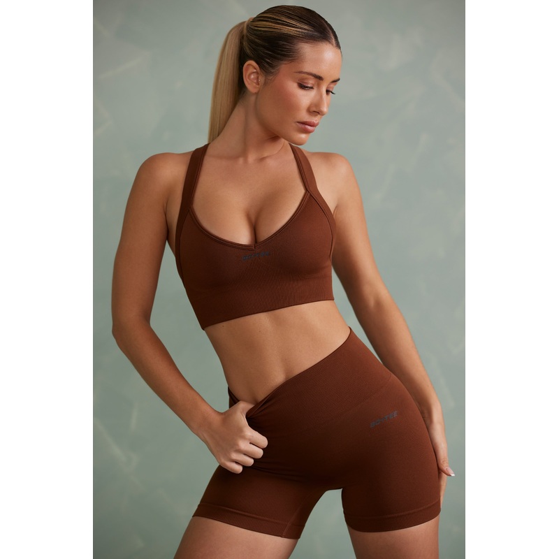 Super Sculpt Mini Shorts in Copper Brown