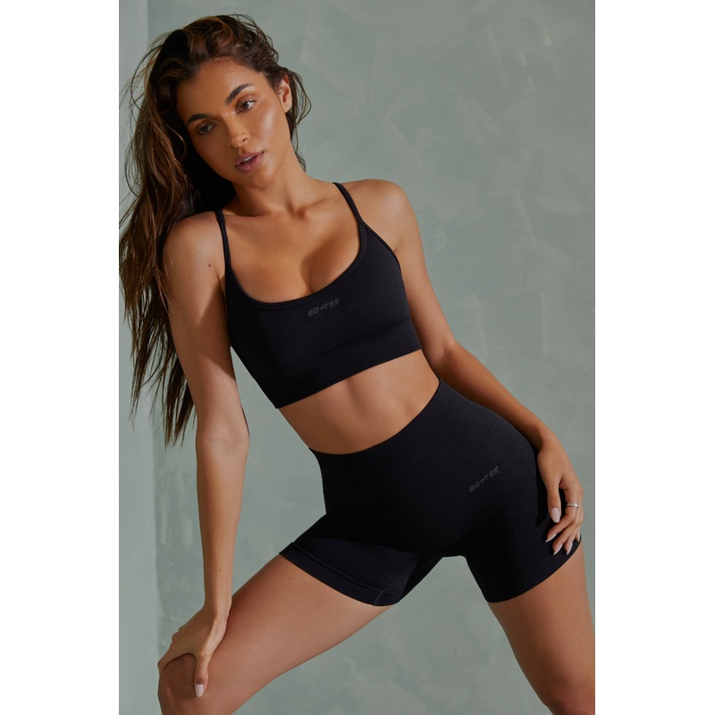 Super Sculpt Mini Shorts in Onyx Black