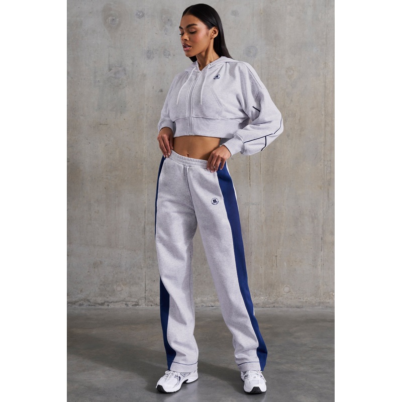 Wide Leg Sweatpants in Heather Grey