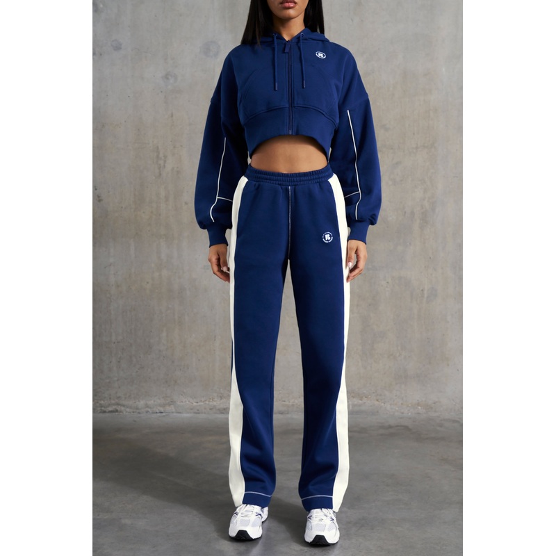 Wide Leg Sweatpants in Navy