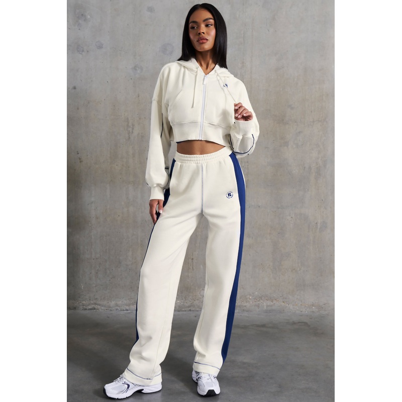 Wide Leg Sweatpants in White