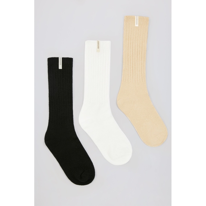Slouchy Rib Sock Bundle in Neutral