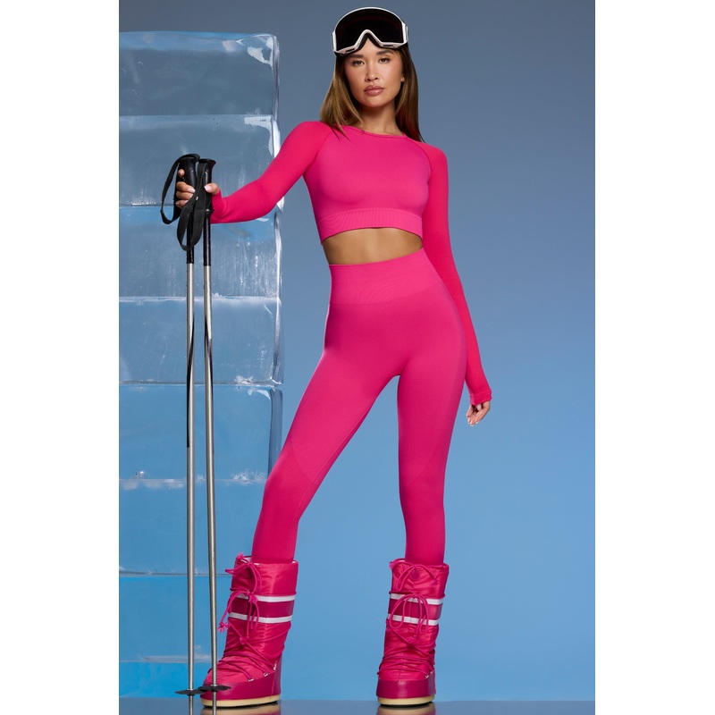 Super Sculpt Base Layer Leggings in Fuchsia Pink