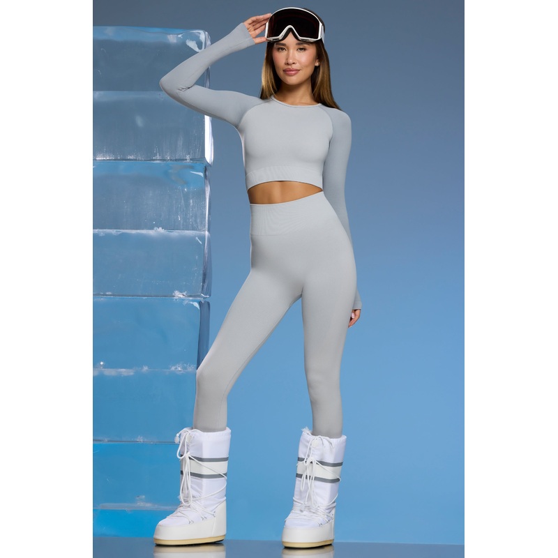 Super Sculpt Base Layer Leggings in Light Grey
