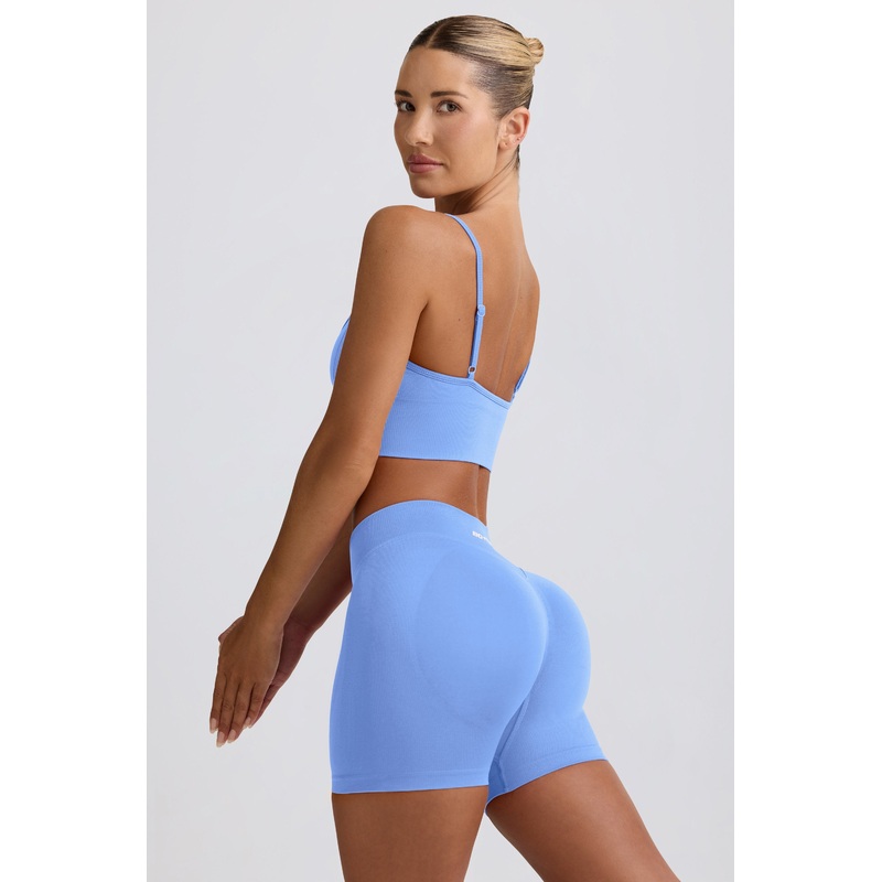 Define Luxe Mini Shorts in Light Blue