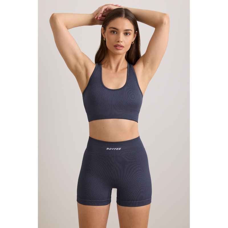 FlexiRib Mini Shorts in Slate