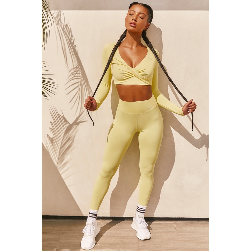 Potential Petite Slinky Full Length Leggings in Yellow